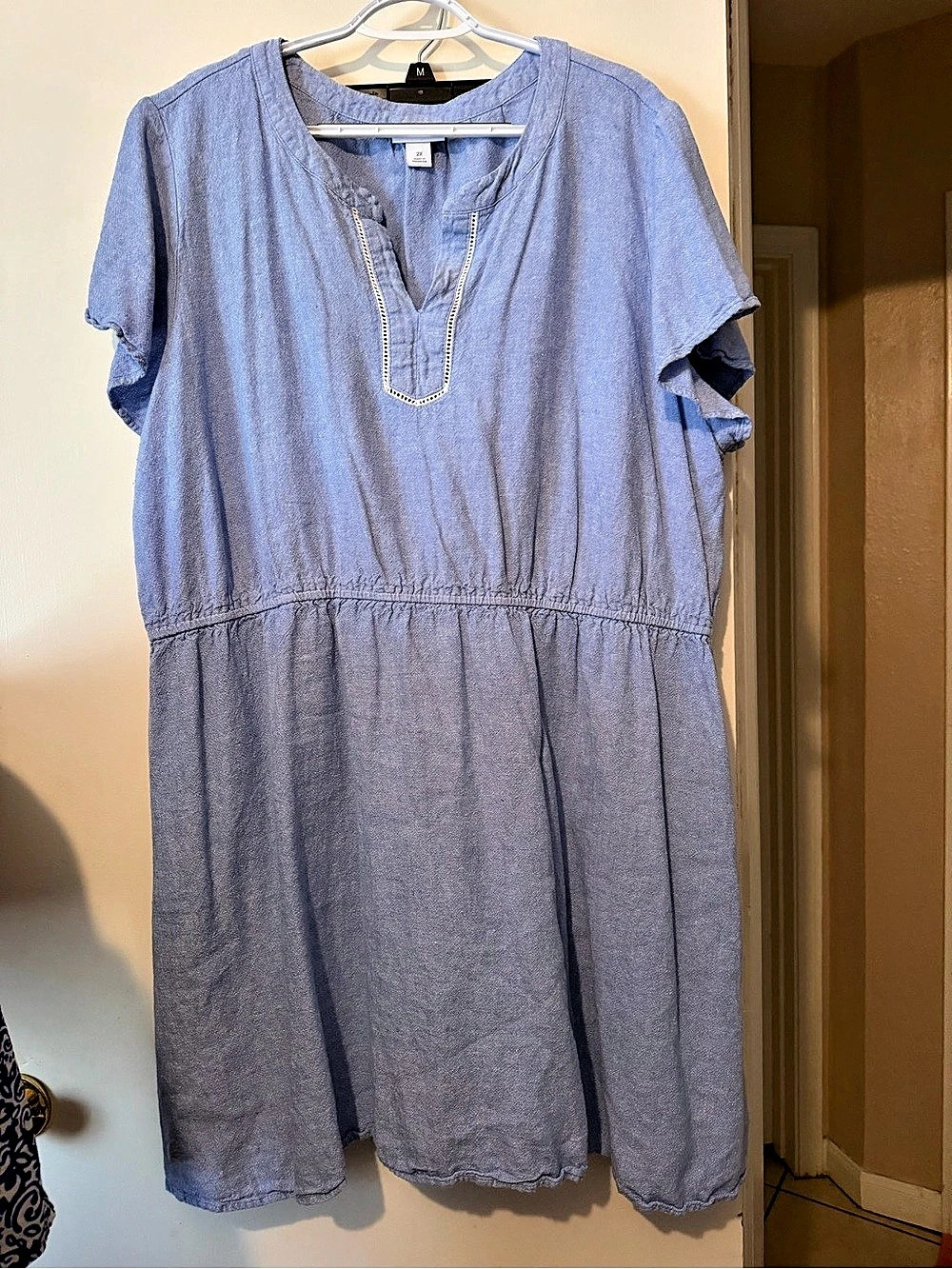 Liz Claiborne Blue Midi Dress Size 2X Like New